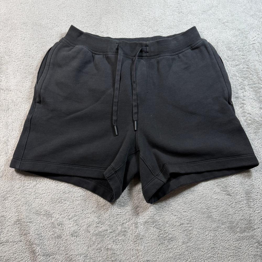Lululemon Steady State Shorts Mens Small Black 5" Classic Fit Drawstring Casual